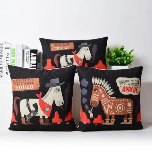Novelty Indian Cowboy Horse Cushion Cover Throw Lumbar Pillow Case Funny Cool Wild West Horses Sofa Home Decor Gifts Animal
Novelty Indian Cowboy Horse Cushion Cover Throw Lumbar Pillow Case Funny Cool Wild West Horses Sofa Home Decor Gifts Animal