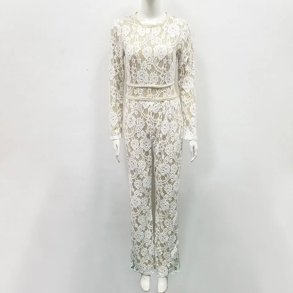 Lace Round Neck Long Sleeve Elegant Rompers Womens Jumpsuit Full Length Robe Slim Sheath Bodysuit Female Overalls Playsuit
Lace Round Neck Long Sleeve Elegant Rompers Womens Jumpsuit Full Length Robe Slim Sheath Bodysuit Female Overalls Playsuit