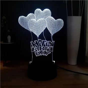 Love Balloon Happy Birthday 3D Illusion Acrylic 7 Color Change Romantic Bedside USB Table Night Mood Luster Lamp Holiday Gifts
Love Balloon Happy Birthday 3D Illusion Acrylic 7 Color Change Romantic Bedside USB Table Night Mood Luster Lamp Holiday Gifts