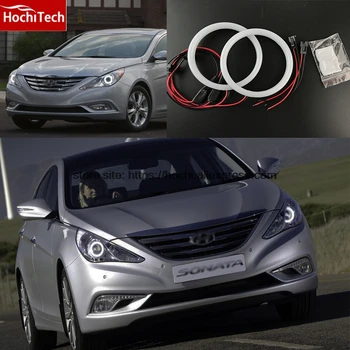 

HochiTech Eexcellent milk white cotton cover SMD angel eyes halo ring kit daytime light DRL for Hyundai Sonata i45 2009-2014