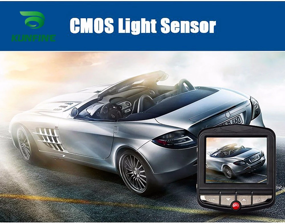 KUNFINE 2.41080P Recording Dash Cam Car DVR G-sensor Night Vision Video Recorder Wide Angle 170 (10)