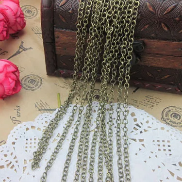 5 Meter Chain width 4MM Antique Bronze Iron Round Link Chains Necklace Chains Diy Jewelry Findings Accessories wholesale
5 Meter Chain width 4MM Antique Bronze Iron Round Link Chains Necklace Chains Diy Jewelry Findings Accessories wholesale