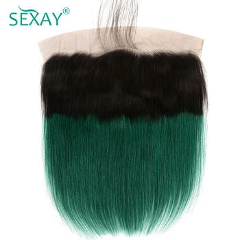 SEXAY 1b/Green Ombre Brazilian Straight Hair Pre Plucked Lace Frontal With Baby Hair Non Remy Hair Dark Roots Ombre Lace Frontal
SEXAY 1b/Green Ombre Brazilian Straight Hair Pre Plucked Lace Frontal With Baby Hair Non Remy Hair Dark Roots Ombre Lace Frontal
