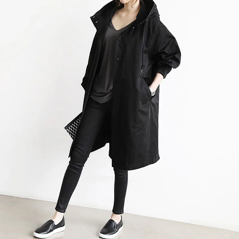 2019 Spring Autumn New Windbreaker Jacket 3XL Women's Slim Loose Windbreaker Long Paragraph Casual Cotton Wild Coat Female C83
2019 Spring Autumn New Windbreaker Jacket 3XL Women's Slim Loose Windbreaker Long Paragraph Casual Cotton Wild Coat Female C83