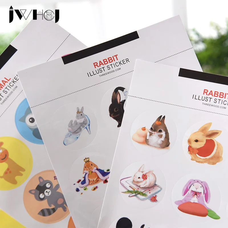 18 pcs/bag Kawaii rabbit universal round stickers diy album adhesive paper decoration sticker DIY Card Scrapbooking stationery
18 pcs/bag Kawaii rabbit universal round stickers diy album adhesive paper decoration sticker DIY Card Scrapbooking stationery