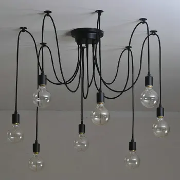 6/8/10/12/14 Nordic Retro Edison Bulb Pendant Chandelier Vintage Loft Antique Adjustable DIY E27 Spider Pendente De Teto Fixture
6/8/10/12/14 Nordic Retro Edison Bulb Pendant Chandelier Vintage Loft Antique Adjustable DIY E27 Spider Pendente De Teto Fixture