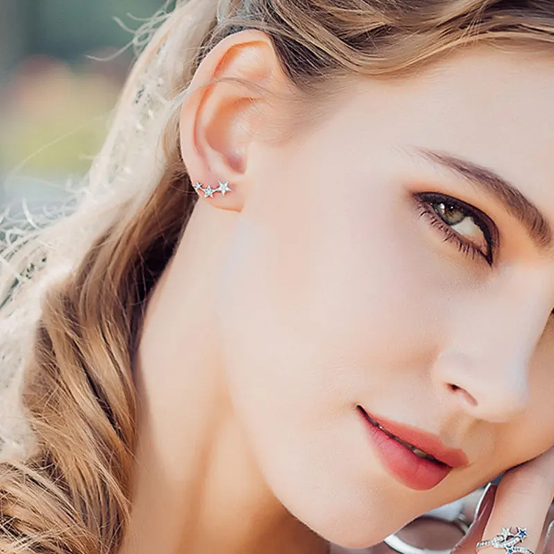 BAMOER 3 Color Stackable Stars Silver Stud Earrings Femme Original Design Korean 925 Sterling Silver Fine Jewelry GXE175
BAMOER 3 Color Stackable Stars Silver Stud Earrings Femme Original Design Korean 925 Sterling Silver Fine Jewelry GXE175