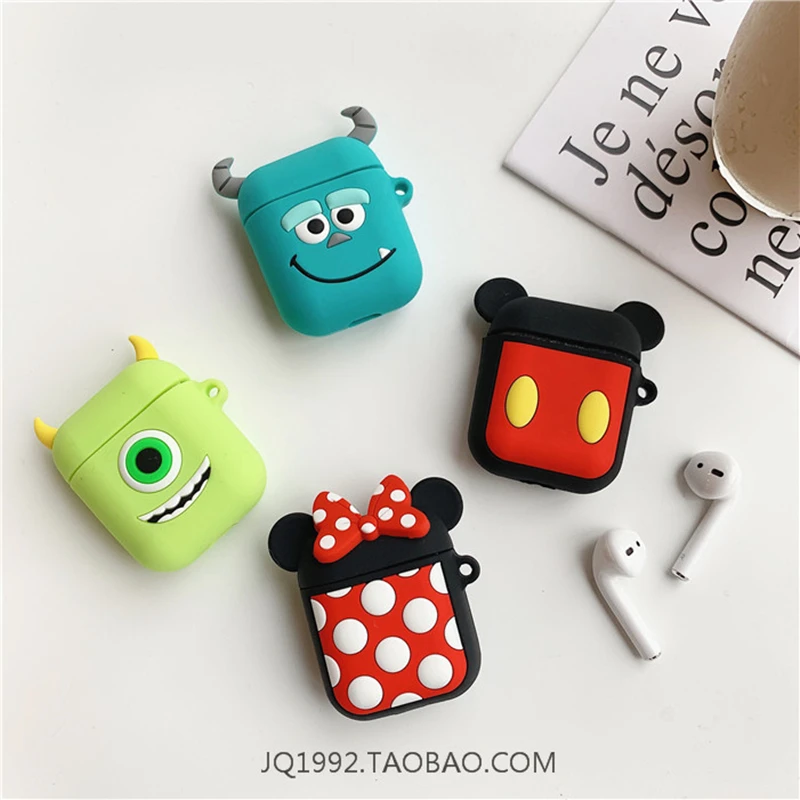 Cartoon Cute 3D Minnie big eyes Airpods Cover for Apple Wireless Bluetooth Headset iPods Anti-fall soft Box Shell
Cartoon Cute 3D Minnie big eyes Airpods Cover for Apple Wireless Bluetooth Headset iPods Anti-fall soft Box Shell