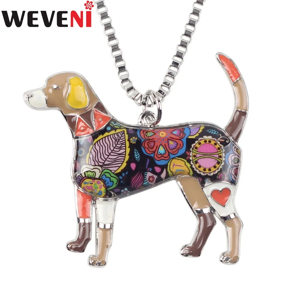 WEVENI Statement Enamel Alloy Beagle Dog Necklace Pendant Chain Cute Animal Jewelry For Women Girls Pet Lovers Accessories Gift
WEVENI Statement Enamel Alloy Beagle Dog Necklace Pendant Chain Cute Animal Jewelry For Women Girls Pet Lovers Accessories Gift