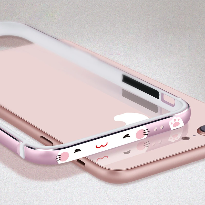 Cute Cat Luxury Metal Frame Bumper Phone Case for iPhone 7 8 Plus Mobile Phone Fashion Decor Protective Silicone Shockproof Case
Cute Cat Luxury Metal Frame Bumper Phone Case for iPhone 7 8 Plus Mobile Phone Fashion Decor Protective Silicone Shockproof Case
