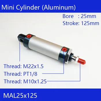 Free shipping barrel 25mm Bore 125mm Stroke MAL25x125 Aluminum alloy mini cylinder Pneumatic Air Cylinder MAL25-125
Free shipping barrel 25mm Bore 125mm Stroke MAL25x125 Aluminum alloy mini cylinder Pneumatic Air Cylinder MAL25-125