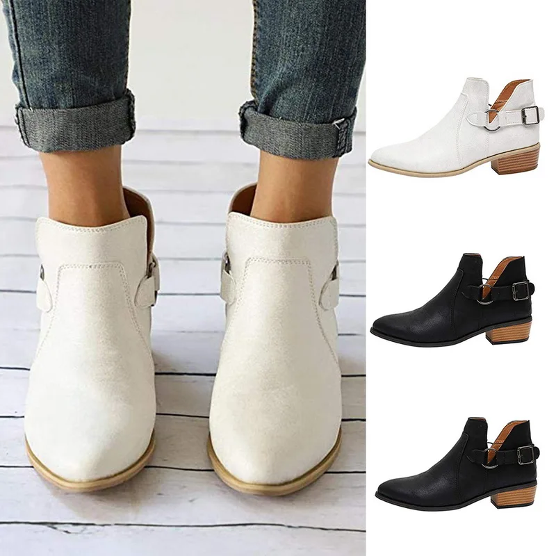 Oeak Women PU Single Boots Ladies Pointed Boots Large Size Fashion Wear Booties Autunm and Winter Shoes calzado mujer
Oeak Women PU Single Boots Ladies Pointed Boots Large Size Fashion Wear Booties Autunm and Winter Shoes calzado mujer