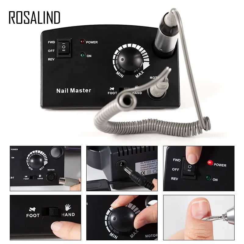 ROSALIND Electric Manicure Drill Nail File Nails Accessories Drill EU Plug Nail Design New Arrival Nail Art Equipment
ROSALIND Electric Manicure Drill Nail File Nails Accessories Drill EU Plug Nail Design New Arrival Nail Art Equipment