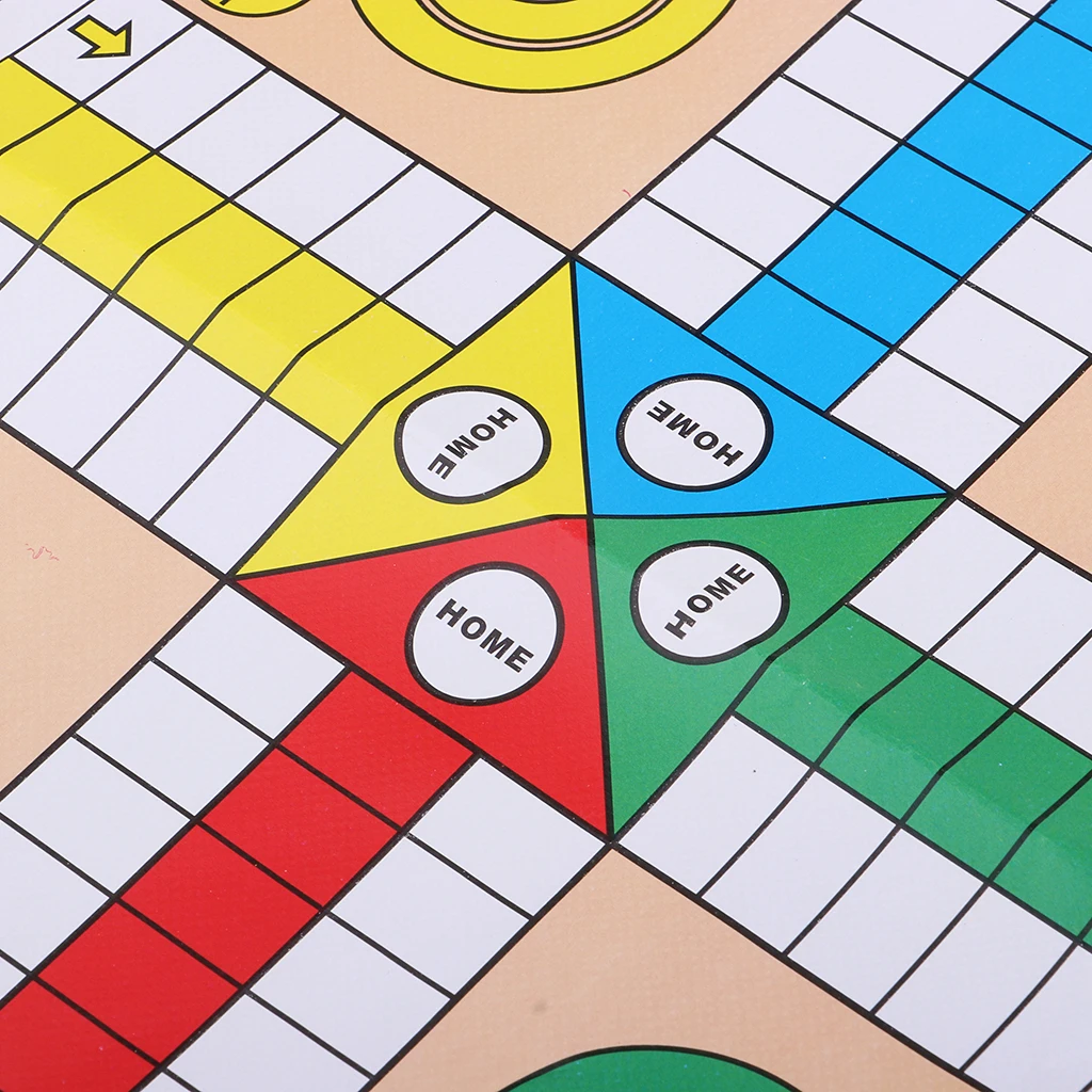 Portable Kids Ludo Chess Game Family Children Board Game for 2 to 4 Players Outdoor Indoor Park Party Travelling