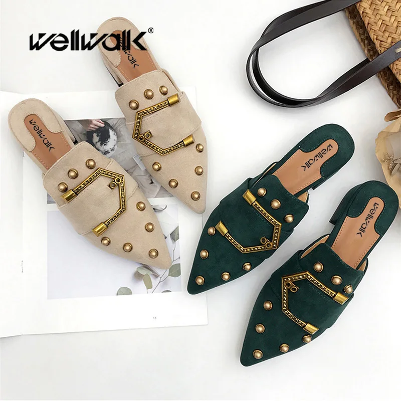 Pointed Toe Shoes Women Mules Metallic Buckle Slippers Women House Slides Female Brand Shoes Rivets Slippers Ladies Mules Spring
Pointed Toe Shoes Women Mules Metallic Buckle Slippers Women House Slides Female Brand Shoes Rivets Slippers Ladies Mules Spring