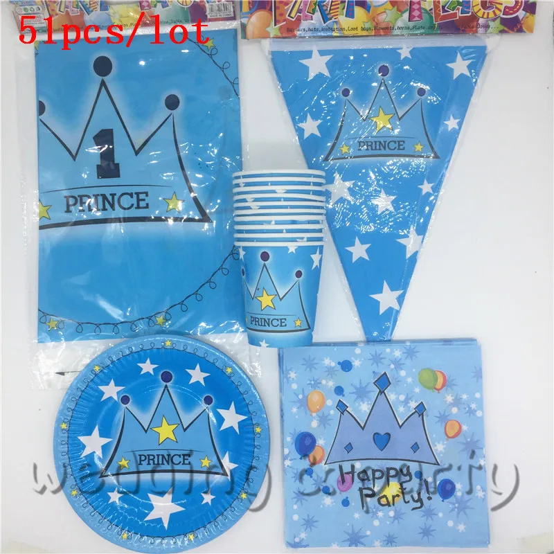 51pcs\lot Kids Favors Prince Banners Tablecloth Decoration Napkins Happy Birthday Party Cups Baby Shower Crown Plates Supplies
51pcs\lot Kids Favors Prince Banners Tablecloth Decoration Napkins Happy Birthday Party Cups Baby Shower Crown Plates Supplies