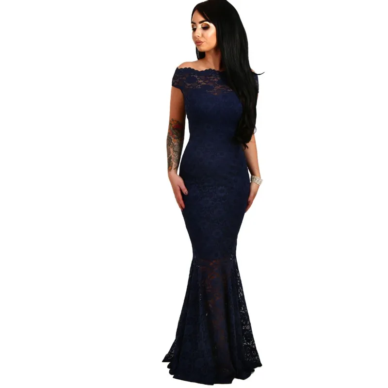 Women Prom Short Sleeve Maxi Dress Long Summer Sexy Lace Elegant Off The Shoulder Party Girls Dresses Night Club 2018 AA61481 
Women Prom Short Sleeve Maxi Dress Long Summer Sexy Lace Elegant Off The Shoulder Party Girls Dresses Night Club 2018 AA61481