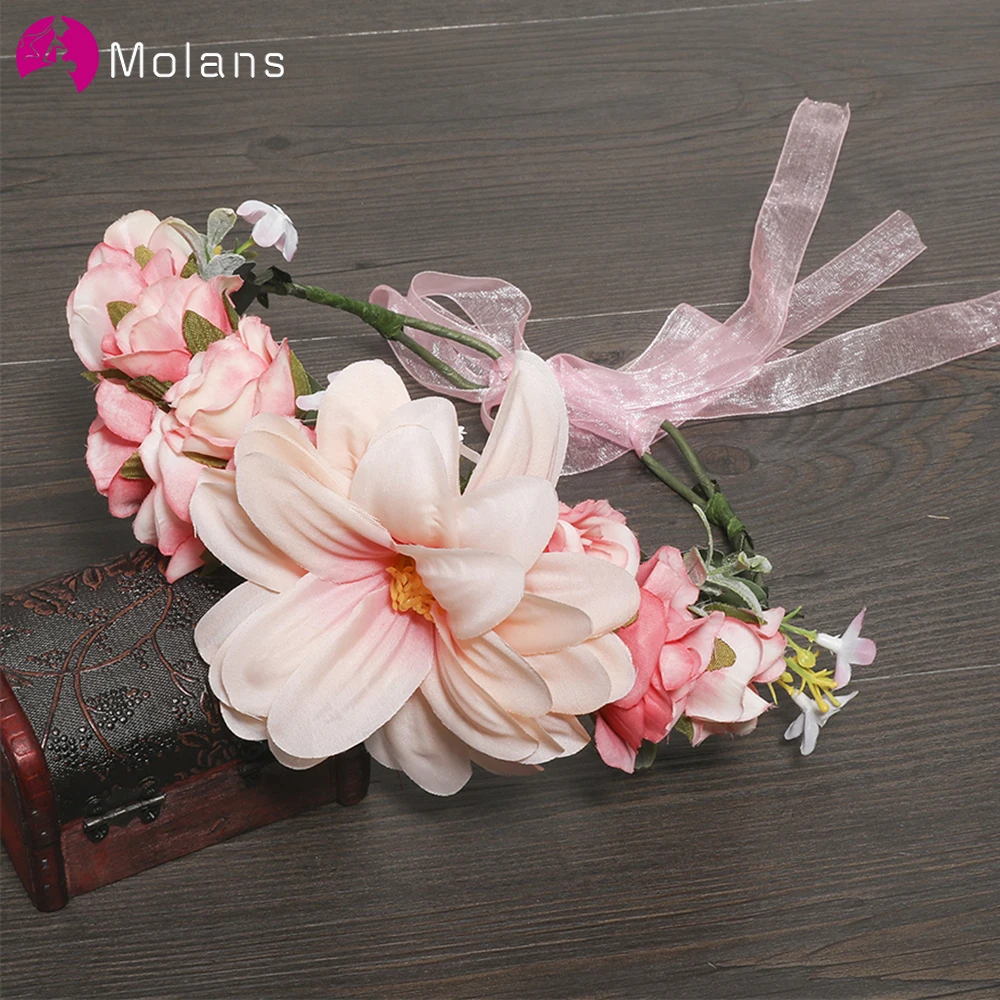Изысканный цветочный венок с пионами MOLANS, бант, лента, Цветочная корона для девочек, ручная стимуляция листья ротанга, женский свадебный головной убор
Изысканный цветочный венок с пионами MOLANS, бант, лента, Цветочная корона для девочек, ручная стимуляция листья ротанга, женский свадебный головной убор