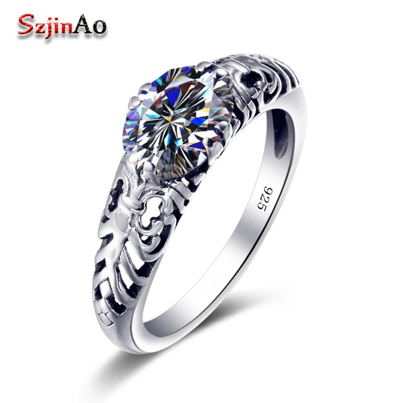 Szjinao Fashion 925 Silver Ring Vintage Style Zircon Pattern Ring Satisfyer Cool Jewelry Women Engagement Ring Processing Custom
Szjinao Fashion 925 Silver Ring Vintage Style Zircon Pattern Ring Satisfyer Cool Jewelry Women Engagement Ring Processing Custom