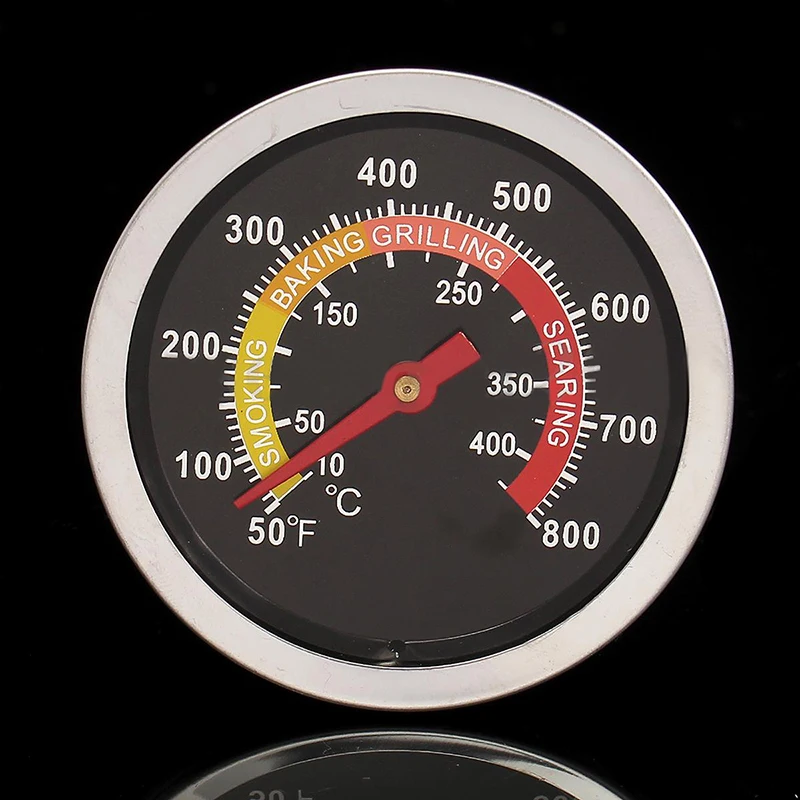 New 50-400 Barbecue BBQ Smoker Grill Stainless Steel Thermometer Temperature Gauge