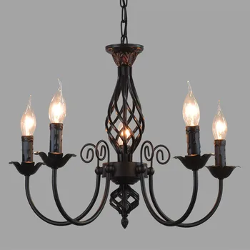 European Iron Chandelier led lamps Simple Living room retro black chandeliers Suitable E14 led lustre lighting chandeliers
European Iron Chandelier led lamps Simple Living room retro black chandeliers Suitable E14 led lustre lighting chandeliers