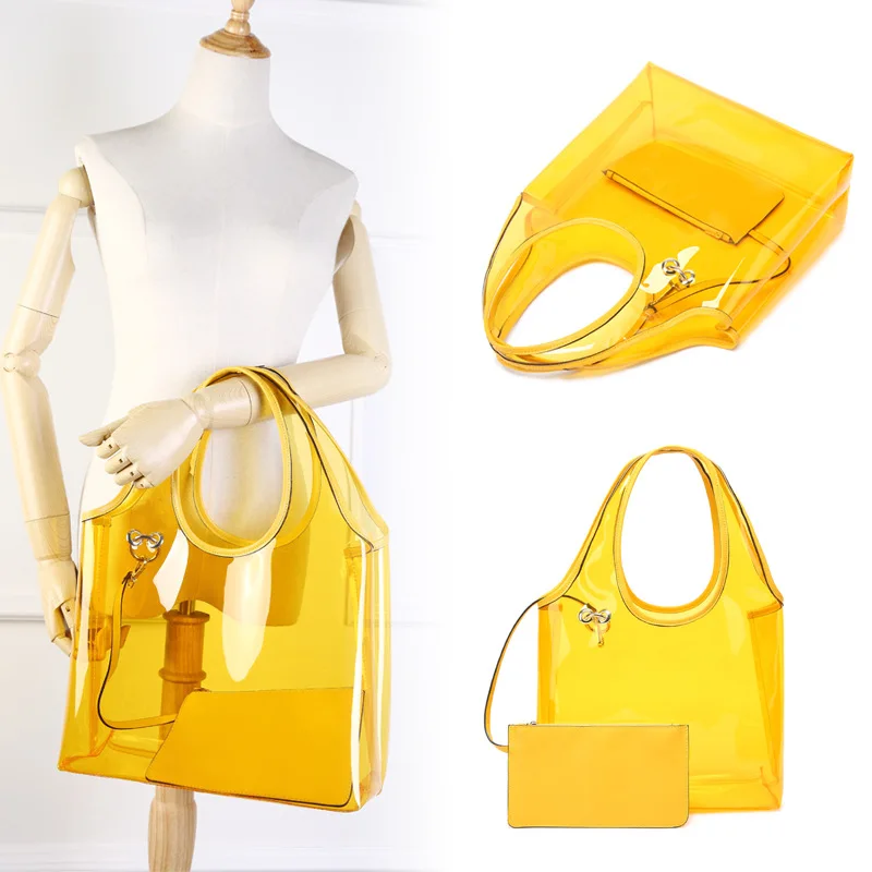 Colorful Candy Transparent Bags for Women Clear Pvc Totes Designer Women Handbags Casual Large Capacity Shopping Travel Buckets
Colorful Candy Transparent Bags for Women Clear Pvc Totes Designer Women Handbags Casual Large Capacity Shopping Travel Buckets