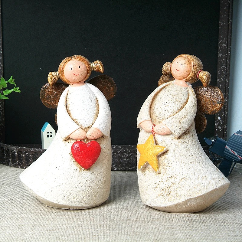 European Pastoral Home Decorations Resin Ornament Wedding Gifts Lovely Girl Crafts Creative Figurine Doll Statuette Angel A Pair 
European Pastoral Home Decorations Resin Ornament Wedding Gifts Lovely Girl Crafts Creative Figurine Doll Statuette Angel A Pair