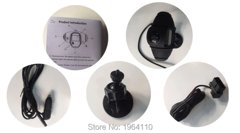 Panoramic 360 Degree Car Camera with LCD Screen Real-Time Fatigue Driving Detection OBD Power Supply WIFI Connection Free APP_13