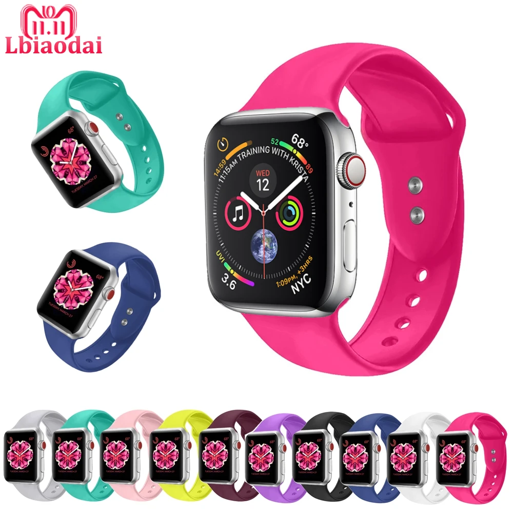 Sport Silicone Strap for Apple Watch 4 Band 42mm 38mm 44mm 40mm iwatch series 3 2 1 watchband correas bracelet wrist rubber belt
Sport Silicone Strap for Apple Watch 4 Band 42mm 38mm 44mm 40mm iwatch series 3 2 1 watchband correas bracelet wrist rubber belt
