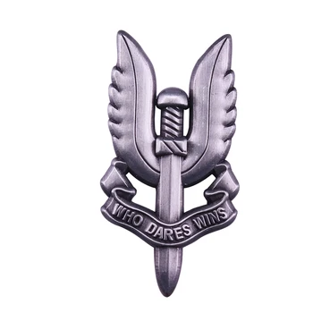 Who dares wins retro silver pin SAS military badge British Army Special Air Service forces brooch patriotic collection
Who dares wins retro silver pin SAS military badge British Army Special Air Service forces brooch patriotic collection