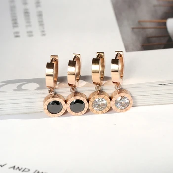 YUN RUO Simple Fashion Roman Number Zircon Stud Earring Rose Gold Color Woman Gift Titanium Steel Jewelry Not Fade Drop Ship
YUN RUO Simple Fashion Roman Number Zircon Stud Earring Rose Gold Color Woman Gift Titanium Steel Jewelry Not Fade Drop Ship