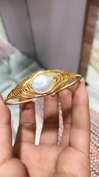 14K Gold Handmade New Pearl Natural Baroque Button Pearl Gold Wire Bracelet Fine Jewelry Bangle
14K Gold Handmade New Pearl Natural Baroque Button Pearl Gold Wire Bracelet Fine Jewelry Bangle