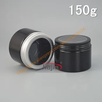 Cosmetic packaging 150g transparent/clear plastic bottle PET Cream jar 150ml Food pot with black/silver aluminum cap(a window)
Cosmetic packaging 150g transparent/clear plastic bottle PET Cream jar 150ml Food pot with black/silver aluminum cap(a window)