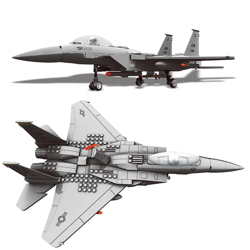 Building Blocks Fit LegoINGlys 270Pcs Military Series F-15 Eagle Fighter MOC Airplane Model Kits Assemble Toys For Adults Gift
Building Blocks Fit LegoINGlys 270Pcs Military Series F-15 Eagle Fighter MOC Airplane Model Kits Assemble Toys For Adults Gift