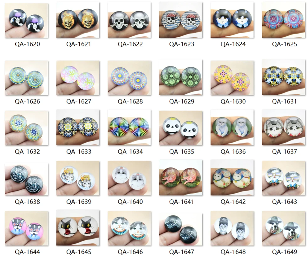 Clearance 5pcs 20mm Mandala Skull Panda Cat Photo Domed Glass Cabochon For DIY Jewelry Making Handmade Jewelry Accessories
Clearance 5pcs 20mm Mandala Skull Panda Cat Photo Domed Glass Cabochon For DIY Jewelry Making Handmade Jewelry Accessories