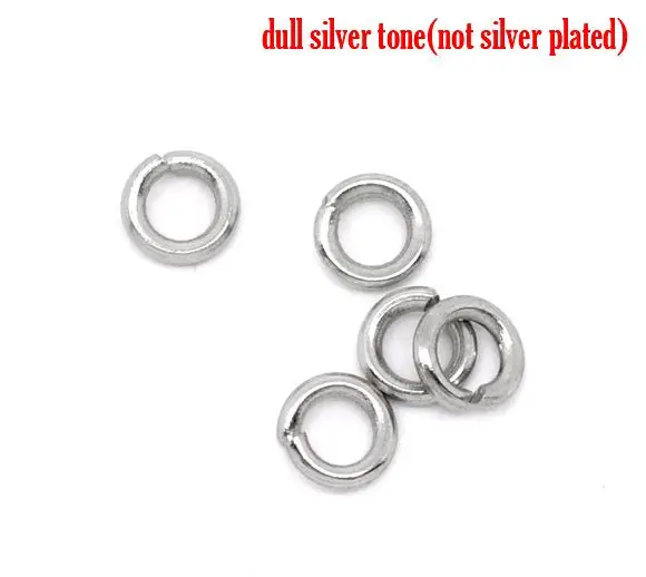 

DoreenBeads Retail Stainless Steel Open Jump Rings 4mm Dia.Findings,sold per pack of 500