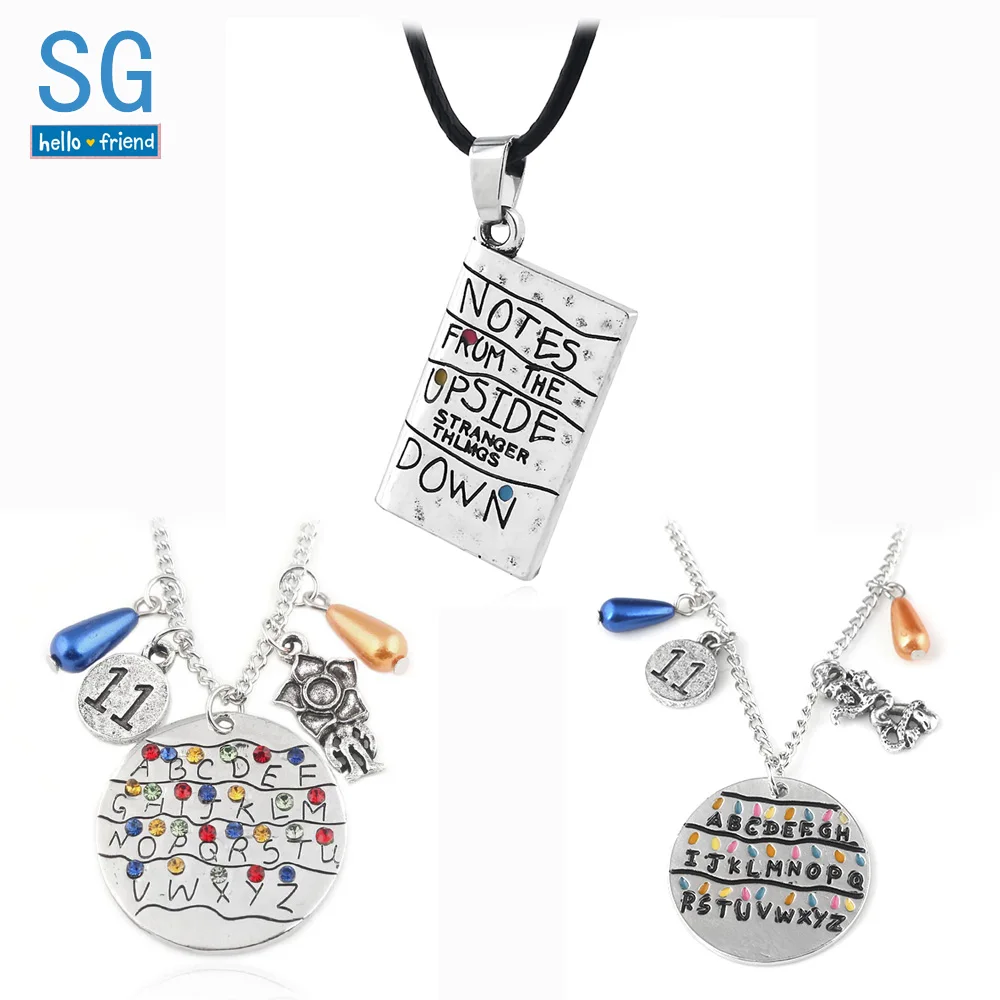 SG High Quality Stranger Things NOTES FROM THE UPSIDE DOWN Alphabet Light Wall Letter Necklaces Pendants Men Lady Xmas Gift
SG High Quality Stranger Things NOTES FROM THE UPSIDE DOWN Alphabet Light Wall Letter Necklaces Pendants Men Lady Xmas Gift