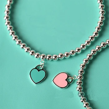 Fashion Heart Shaped Pendant Bracelet Ti Jewelry Bead Chain S925 Pendant Charm Brand Design For Women Logo Fashion Jewelry
Fashion Heart Shaped Pendant Bracelet Ti Jewelry Bead Chain S925 Pendant Charm Brand Design For Women Logo Fashion Jewelry