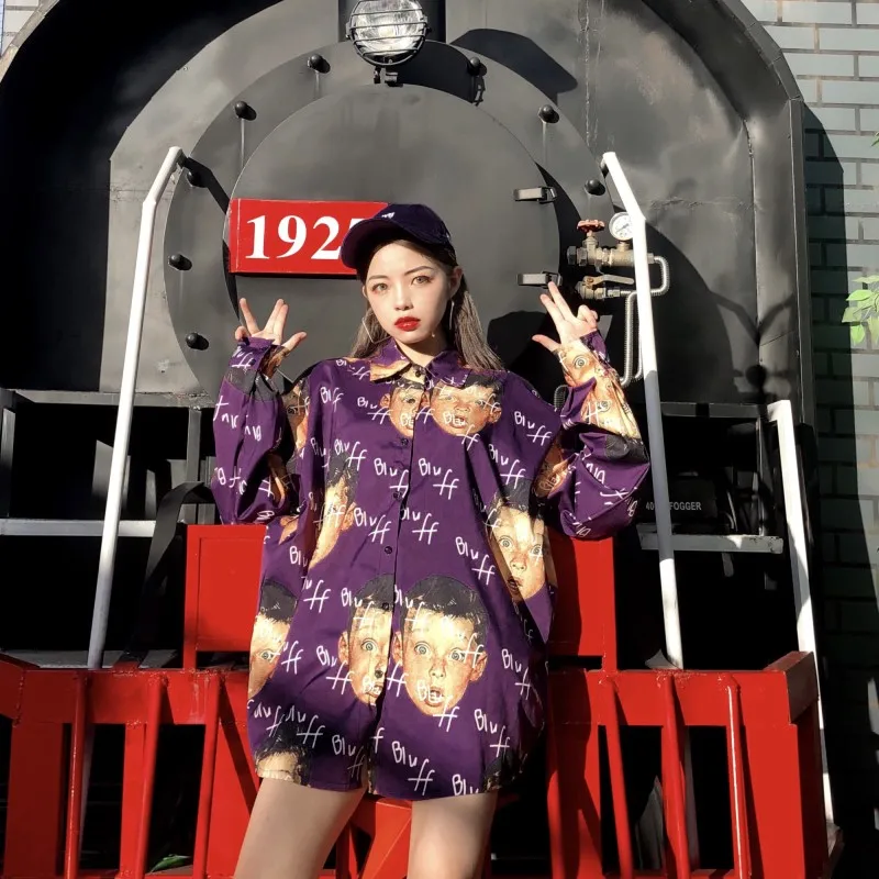 New High Quality Harajuku Ulzzang Shirt Boyfriend Loose Retro Printed Women's Polo Shirt Personality Hip Hop Couple Shirt
New High Quality Harajuku Ulzzang Shirt Boyfriend Loose Retro Printed Women's Polo Shirt Personality Hip Hop Couple Shirt
