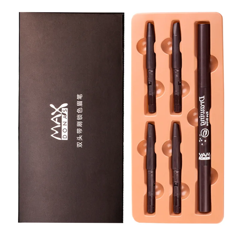 5color Interchangeable Head Eyebrow Pencil Waterproof Long Lasting Makeup Eye Brow Pen with Brush Multi-functional Beauty Tools
5color Interchangeable Head Eyebrow Pencil Waterproof Long Lasting Makeup Eye Brow Pen with Brush Multi-functional Beauty Tools