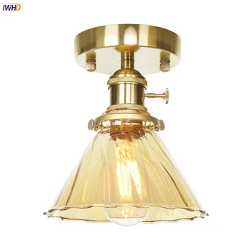 IWHD Nordic Copper LED Ceiling Light Creative Glass Ceiling Lamp With Switch Vintage Loft Light Fixtures For Home Lighting
IWHD Nordic Copper LED Ceiling Light Creative Glass Ceiling Lamp With Switch Vintage Loft Light Fixtures For Home Lighting