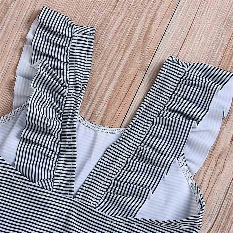 Summer Swimwear for Girls Infant Kids Baby Girls Striped Ruffles Backless One Pieces Swimwear Beach Swimsuit Clothes JE22#F (14)