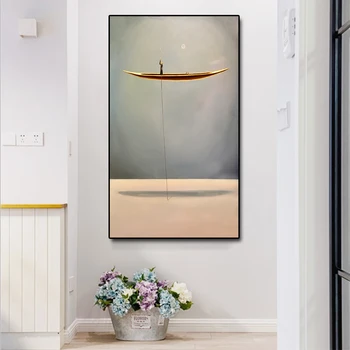 New Chinese Style Golden Boat Natural Landscape Creative Canvas Paintings Cheap Wall Art Pictures For Living Room Home Decor 
New Chinese Style Golden Boat Natural Landscape Creative Canvas Paintings Cheap Wall Art Pictures For Living Room Home Decor