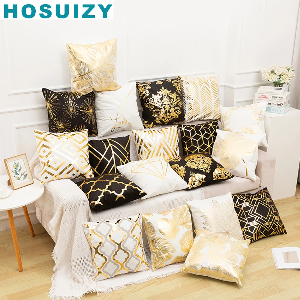 Gold Stamping Geometric Cushion Covers 45x45 Short Plush Fabric Black and White Nordic Home Decor Living Room Couch Pillow Cover
Gold Stamping Geometric Cushion Covers 45x45 Short Plush Fabric Black and White Nordic Home Decor Living Room Couch Pillow Cover