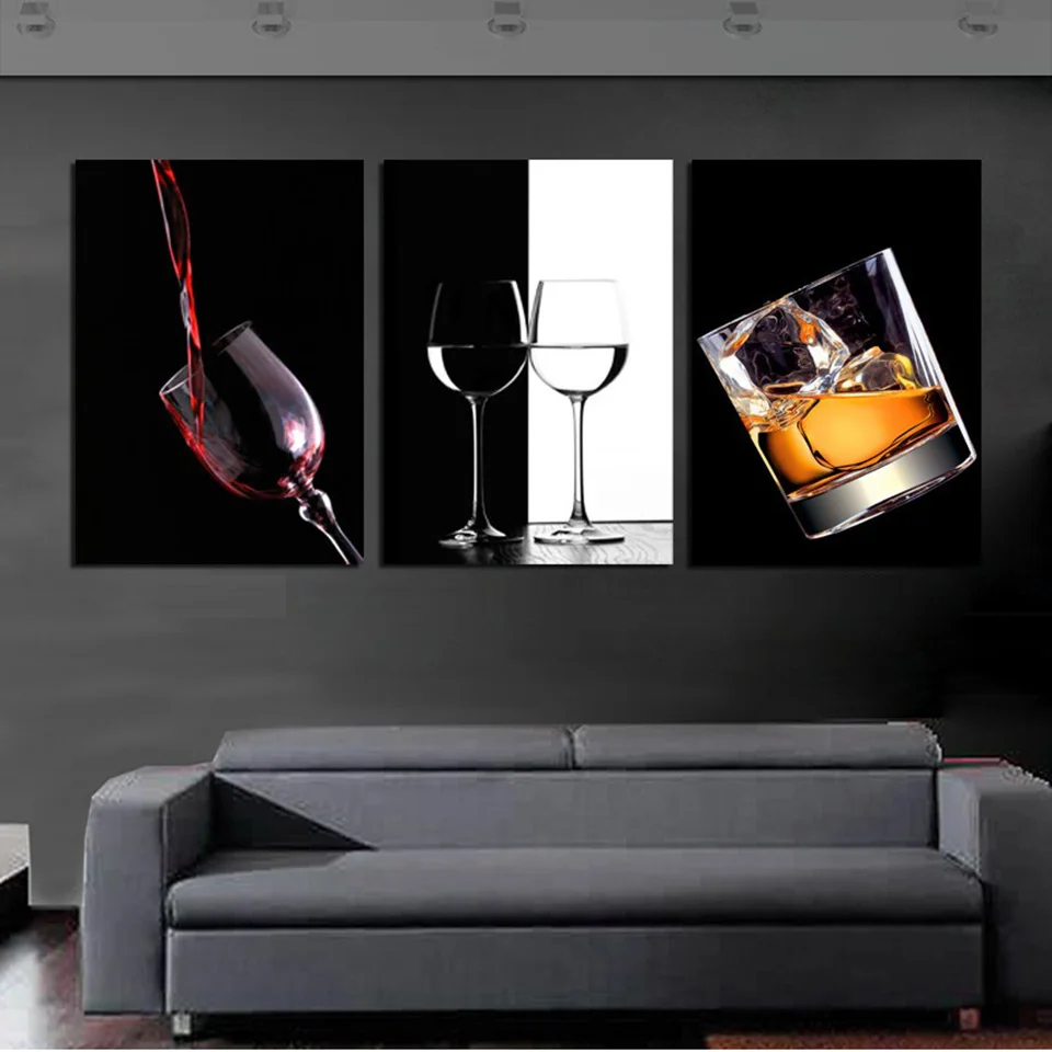 Modular Frame Pictures Decor 3 Pieces Ice Red Wine Cup Bottle For Bar Kitchen Room Black And White Art High Quality Canvas
Modular Frame Pictures Decor 3 Pieces Ice Red Wine Cup Bottle For Bar Kitchen Room Black And White Art High Quality Canvas