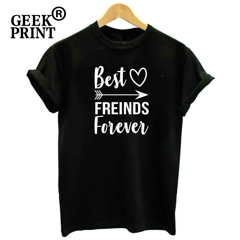 Женские топы с логотипом BEST FRIENDS FOREVER футболки для девушек подарок милая дружба