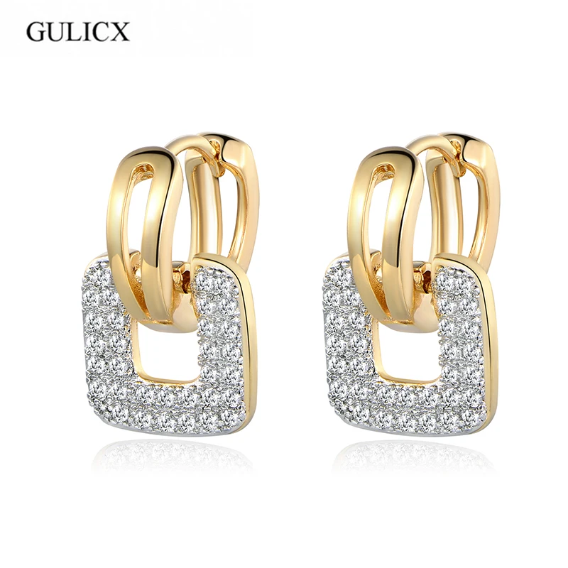 GULICX Brand 2016 Unique Square Shaped Piercing Small Huggie Hoop Earring for Women 18k Gold Plated Earing Round CZ Jewelry E218
GULICX Brand 2016 Unique Square Shaped Piercing Small Huggie Hoop Earring for Women 18k Gold Plated Earing Round CZ Jewelry E218