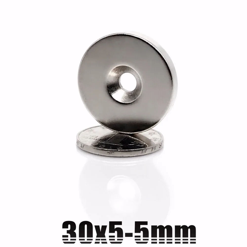1/2/5pcs N35 30mm x 5mm Ring Hole 5mm Strong Round Countersunk Rare Earth Neodymium Magnet 30x5 30*5-5
1/2/5pcs N35 30mm x 5mm Ring Hole 5mm Strong Round Countersunk Rare Earth Neodymium Magnet 30x5 30*5-5