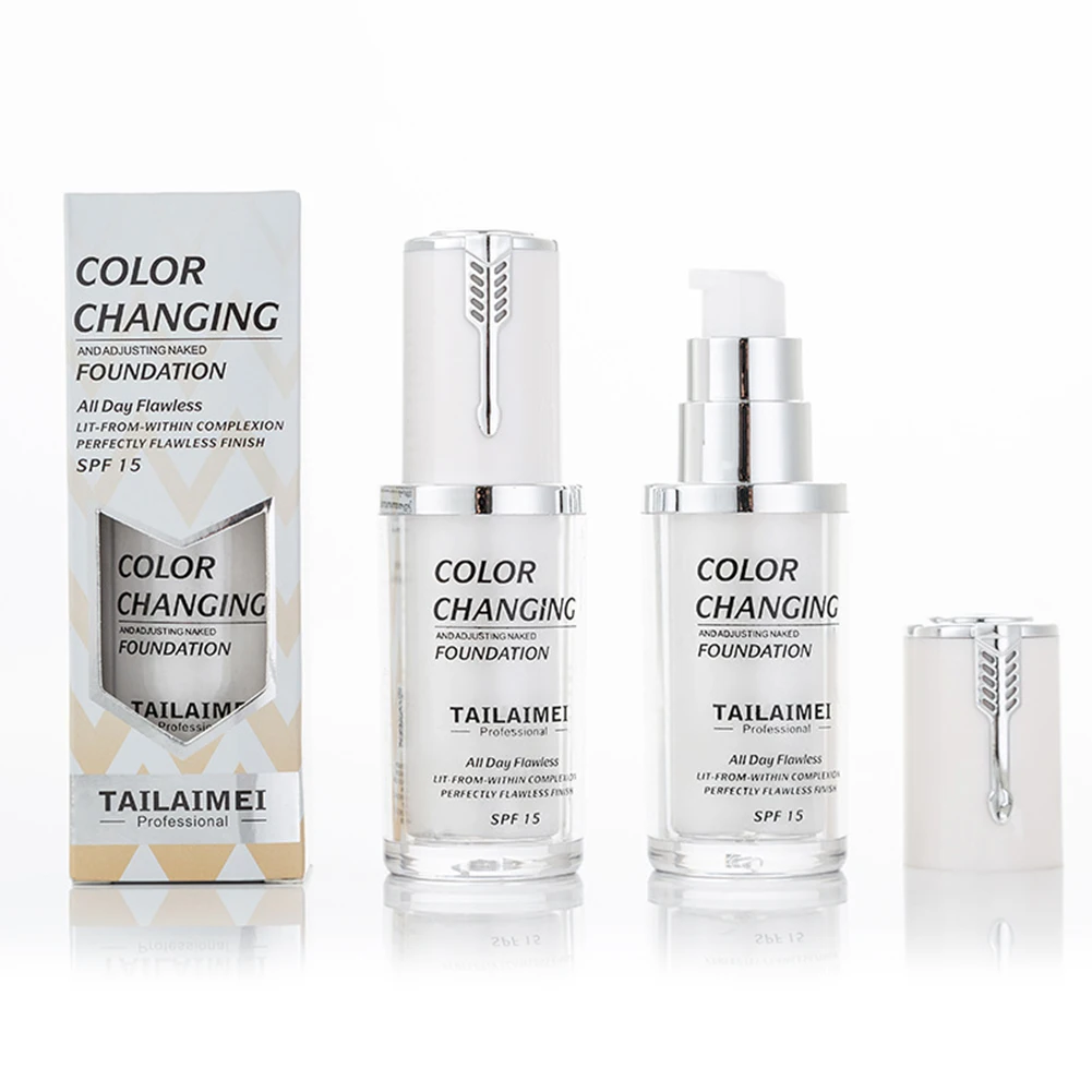3 Color Makeup Coverage Base Cosmetics Primer Temperature Change Complexion Liquid Foundation Cream Concealer SPF15 TSLM1
3 Color Makeup Coverage Base Cosmetics Primer Temperature Change Complexion Liquid Foundation Cream Concealer SPF15 TSLM1