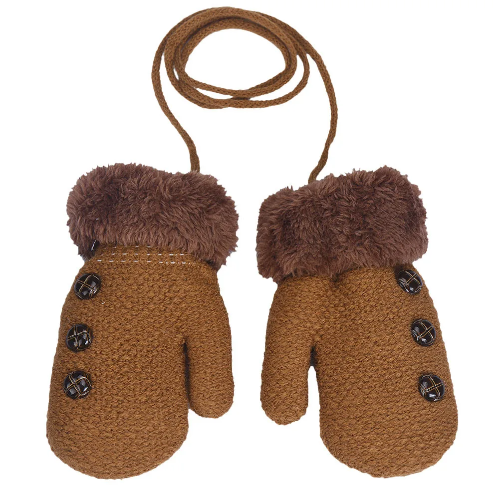 Lalang Gants en tricot pour enfants gants chauds dhiver